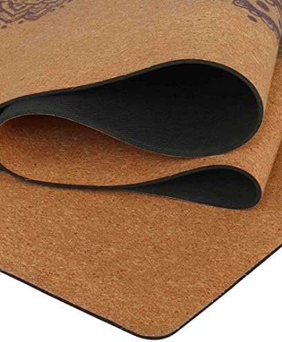 Shakti Warrior Chakra Cork yoga mat - Extra Long and Wide - artist Designed, Premium eco friendly mats,