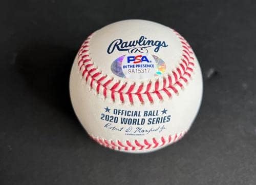 Dave Roberts Los Angeles Dodgers potpisan bejzbol PSA 9A15317 '2020 WS Champs' - autogramirani bejzbol