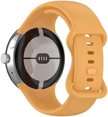 AiSports silikonski opseg kompatibilan sa Google Pixel Watch Band za muškarce, meka fleksibilna prozračna silikonska gumena traka sportske narukvice za zamjenu narukvice za Google Pixel Watch