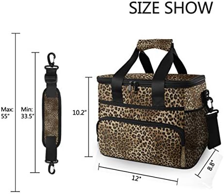 Velika torba za ručak Leopard animal Skin Print kutija za ručak izolovana hladnjača za višekratnu upotrebu