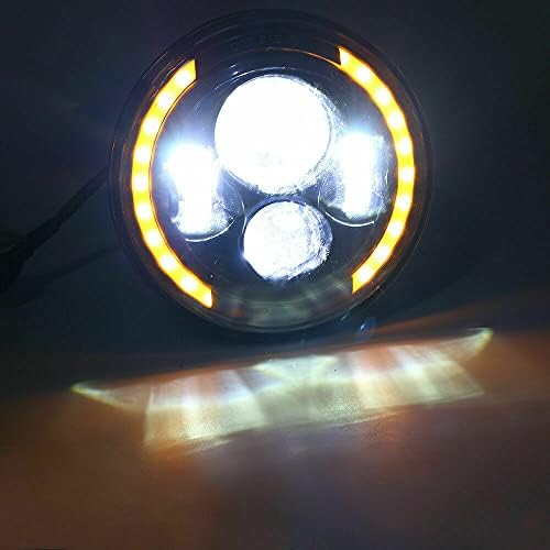 7-inčni LED farovi projektor Head Light Crna prednja lampa motocikl za Harley Dyna FLHT FLHR Softail FLT