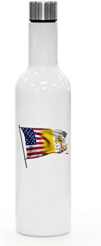 Exprestbest 25oz izolirana vina / voda (flašica vatikana - Zastava Vatikana - Mnogo opcija