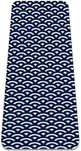 Siebzeh Nautical Japan Scale Wave Premium Thick Yoga Mat Eco Friendly Rubber Health & amp; fitnes non Slip