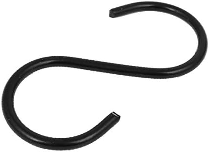 X-dree garderobe metalni s ruke u obliku oblika crna 4mm dia vratila (Armario de baño metal s en forma de