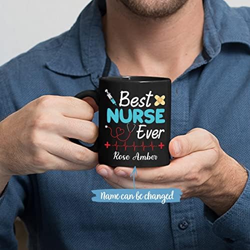 Najbolja medicinska sestra ikada šolja za kafu, keramička šolja za negu po meri, šolja za kafu medicinskog