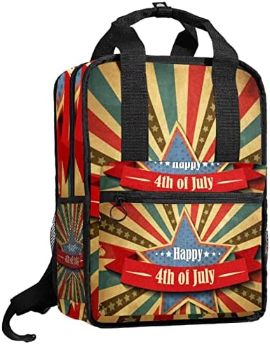 Tbouobt putni ruksak lagan laptop casual ruksak za žene muškarci, dan nezavisnosti zvijezda Vintage
