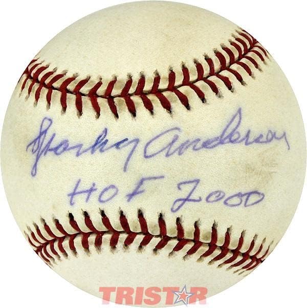 Sparky Anderson autogramirani službeni NL bejzbol upisani HOF 2000 - autogramirani bejzbol