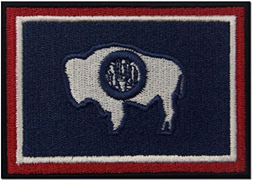 Wyoming državne zastave vezeni grbljiv gvožnji na šivanju na WY patch