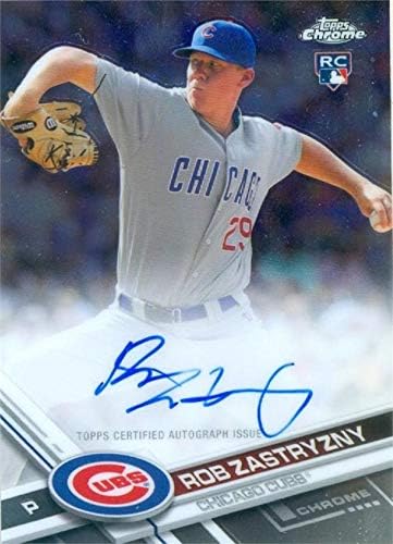 Autograph Warehouse 650199 Rob Zastrezny autogrametovana bejzbol kartica - Chicago Cubs - 2017 gornje od