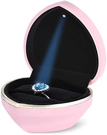 LED nakit poklon kutija slučaj elegantna baršunasta ogrlica privjesak kutija narukvica kutija sa LED svjetlom