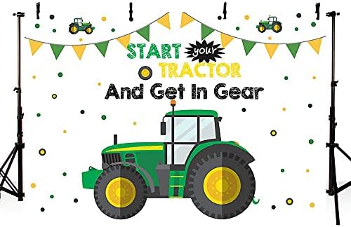 Mehofoto Traktor Rođendanska zabava Backdrop Read Boy Happy Reply Tractor 1. rođendana i stavite ga u zupčanika