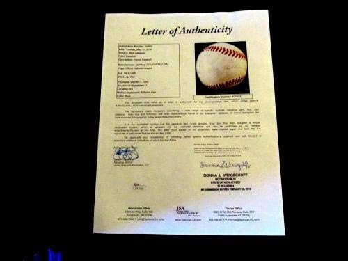 Richie Ashburn Hof Phillies Whiz Kid potpisan auto vintage Giles Onl bejzbol JSA - autogramirani bejzbol