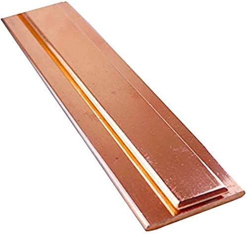 YIWANGO bakarni lim 4kom 100mm / 3.9 T2 CU Metal Flat Bar DIY Crafts Debljina obrade metala 3mm, Širina