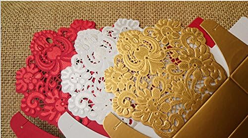 150 x vjenčani bombonski bomboni Gold / Crvena / Bijela vjenčanica Potvrde za vjenčanje Favors Pokloni Stranka