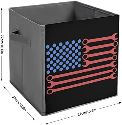 Ključ kante za skladištenje američke zastave kocke sklopivi organizatori tkanine sa ručkama torba za odjeću