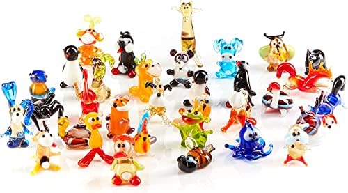 Rukolosne staklene minijaturne figurice za minijaturu za životinje Zemljište 50 umjetničkih ukrasa umjetničkom staklom