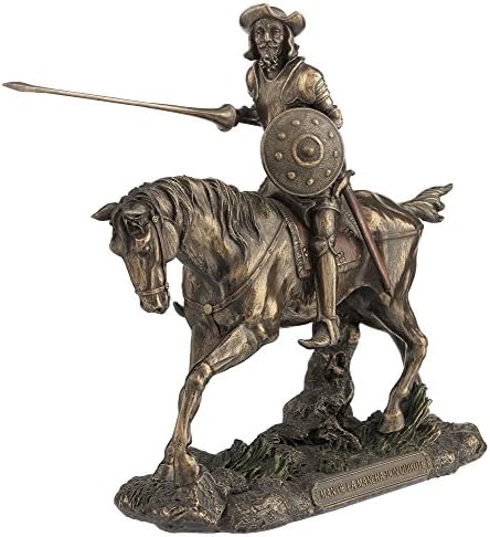 US 9.13 inčni don Quixote roman pisac hladno lijeva brončana figurica