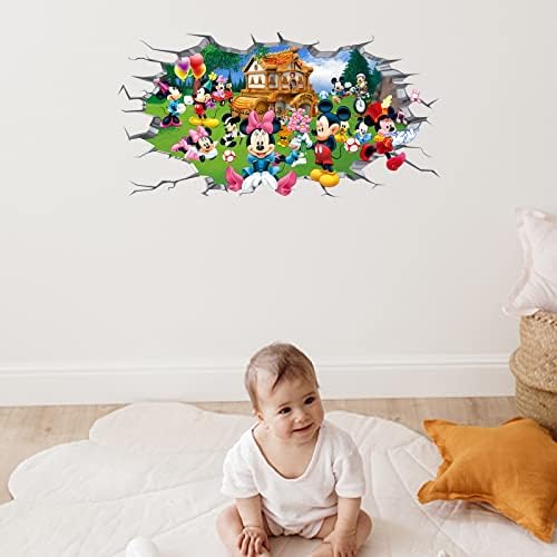Slatke 3D naljepnice na zidu iz crtića zidne naljepnice za dječiju spavaću sobu veliki Realistični zidni