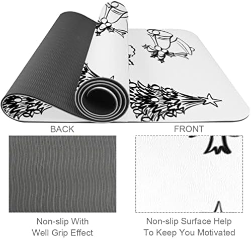 Dragon Sword Božić elementi Doodle Premium debeli Yoga Mat Eco Friendly gumene zdravlje & amp;fitnes non