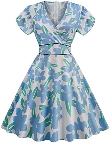 Twgone Vintage haljine za žene 1940-ih Koktel haljine Swing čajne haljine za čajske haljine