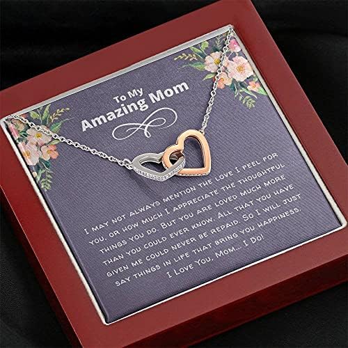Nakit za poruke, ručno izrađena ogrlica - personalizirani poklon na moju neverovatnu mamu ogrlicu, day Day Day, pokloni za mamu, mama ogrlicu, mojoj mami, od sina kćeri, od sina kćeri
