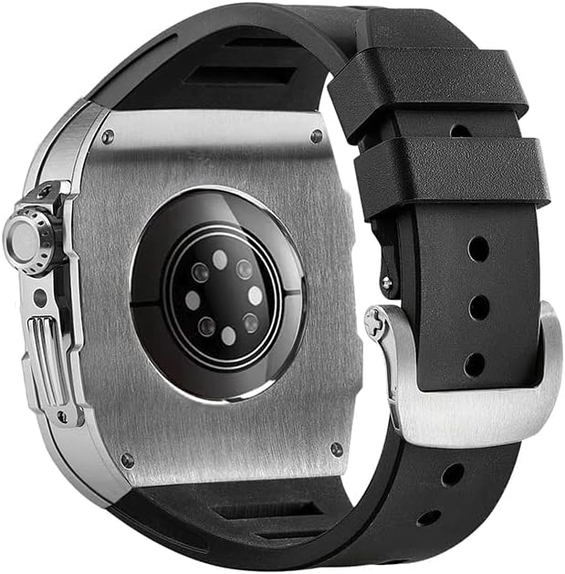 Ekins 44 45mm luksuzni komplet za modifikaciju za Apple Watch seriju 8 7 Silikonska traka metalna futrola