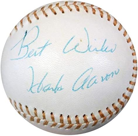 Hank Aaron ATROGRGENI ZVANIČNI ALANTA ATLANTA Braves Najbolje želje Vintage Dani igranja Potpis PSA / DNK # W05582 - AUTOGREM BASEBALLS