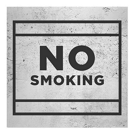 CGsignLab | Ne pušenje -basic siva čist prozor Cling | 24 x24