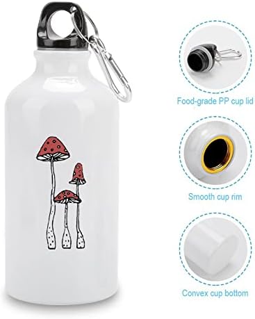 Crtane gljive Funny aluminijumska sportska boca sa poklopcem i ključem za biciklističko kampiranje