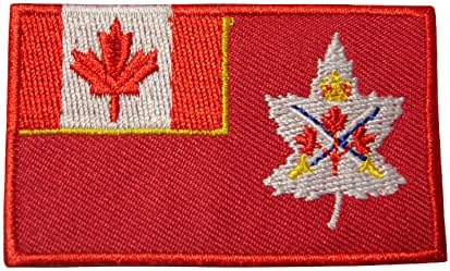 Canada Army zastava vezeno gvožđe na patch greben značku ... Veličina: 1,5 x 2,5 inča ..new