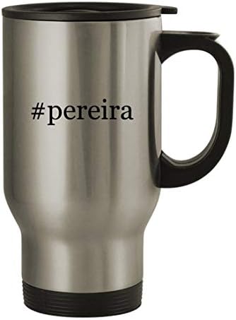 Knick klackani pokloni pereira - 14oz hashtag od nehrđajućeg čelika putničke kave, srebro