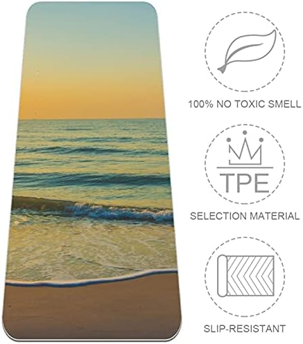 Siebzeh Dusk plaža Premium Thick Yoga Mat Eco Friendly Rubber Health & amp; fitnes non Slip Mat za sve vrste