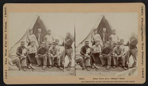HistoricalFindings foto: fotografija Stereografa, šator Sibley, vojnici Unije, Američki građanski rat, kompanija