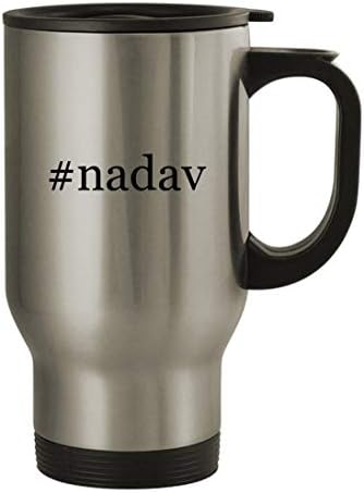 Knick Klack Pokloni #nadav - 14oz putna krigla od nehrđajućeg čelika, srebrna