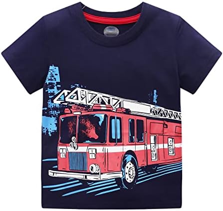 Toddler Boys 'Baby Crtani automobil Print Majica kratkih rukava Top rođendana Park Kuća za odmor Dnevno