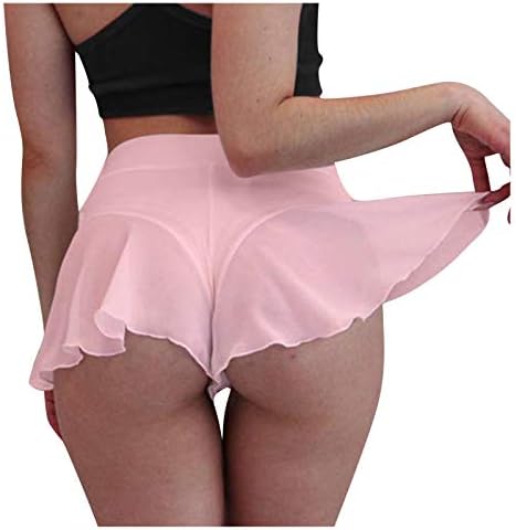 Ženske kompresije kratke ruffled hlače bikini mini visoko uska šorc ženske plesne strukske hlače ženske povremene kratke hlače