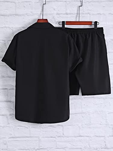 Gorglitter muške 2 komada odjeće za džepni taster s kratkim rukavima niz majicu i kratke hlače