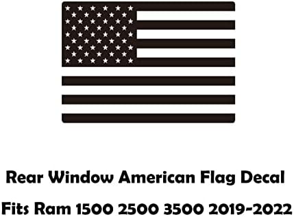 ZXIAOCHUN stražnji srednji prozor Američka zastava za zastava za Dodge Ram 2019 2020 2021 2022 2023 Back Center Klizni prozor Staklena USA zastava Vinyl naljepnica