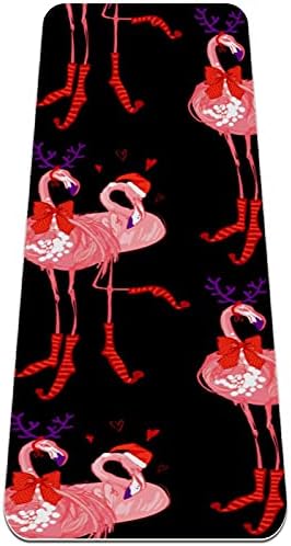 Debela neklizajuća Vježba & amp; fitnes 1/4 prostirka za jogu sa božićnim Flamingo printom za Yoga Pilates & amp; podna fitnes Vježba