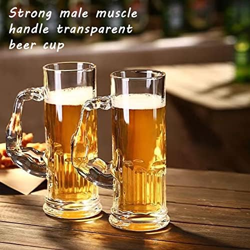 KEYDUACU teška velika šolja za pivo, čaša od 20 unci, šolja za pivo u baru, novelty beer cup, muški kreativni