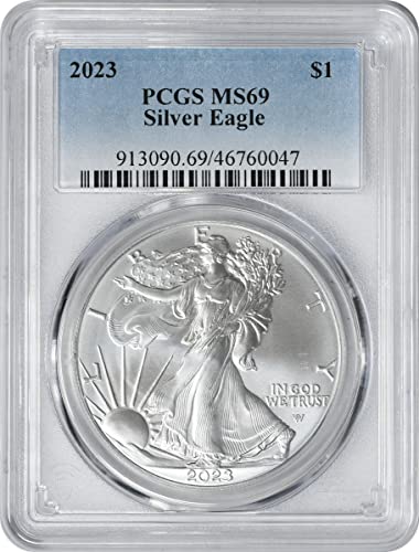 2023 p $ 1 američki srebrni orlov dolar PCGS MS69