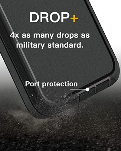 Aicase kaiš futrola za Galaxy A14 futrolu, troslojni robusni poklopac telefona, izdržljiv zaštitnik od vojske