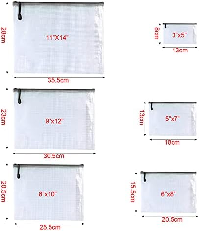 Oaimyy Plastic Mesh zipper torbica fascikle za dokumente torba sa nalepnicom džep & fascikle Zip datoteka