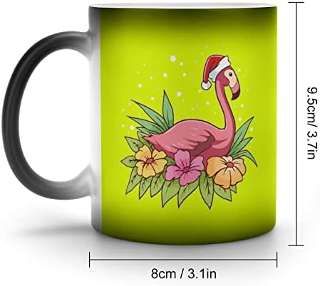 Funny Flamingo Santa šešir topline mijenja šolja Magic kafa Tumbler Ceramic čaj kup personalizirani poklon