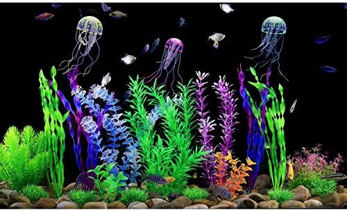 CousDUoBe 9 Spakirajte velike akvarijske biljke umjetne vodene biljke, živo simulirajte biljke i akvarijski