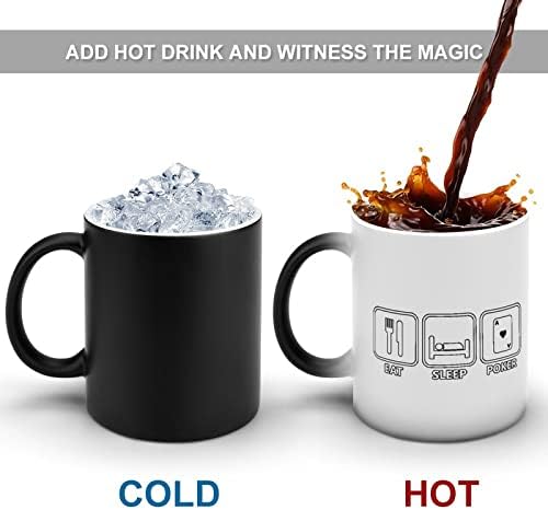 Jedite sleep Poker mijenjanje topline šolja Magic Coffee Tumbler keramička šolja za čaj personalizirani