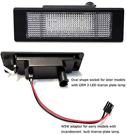 iJDMTOY OEM-Fit 3w Full LED registarske tablice Light Kit kompatibilan sa BMW 1 6 serije Z4 X2 X4 i3, Powered by 18-SMD Xenon White LED & amp; Can-bus Error Free
