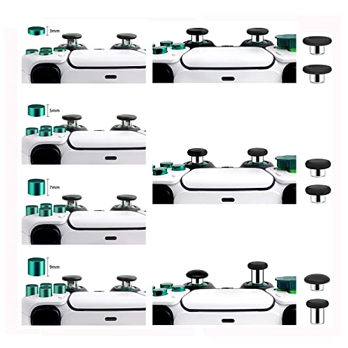Pribor za magnetni metalni kontroler za PS4 PS5 kontroler, podesive visine Thumpticks zamjenski dijelovi za PS4 i PS5 kontroler, uključuje magnetnu bazu, džojstike, aktivno dugme i DPad
