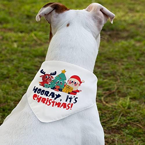 Božićni tematski kućni ljubimac Bandana ovratnik - smiješan šal ovratnik - crtani pas Bandana - XL