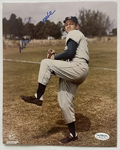 Don Newcombe potpisan autogramirani sjajni 8x10 Photo Brooklyn Dodgers - JSA Ovjerena